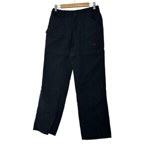 North Face Pants Women Size 4 Black Nylon Cargo Convertible Work Outdoors Hiking